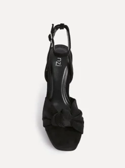 Zwart - Linzi Ruba Platform Heels With Knotted Front Strap