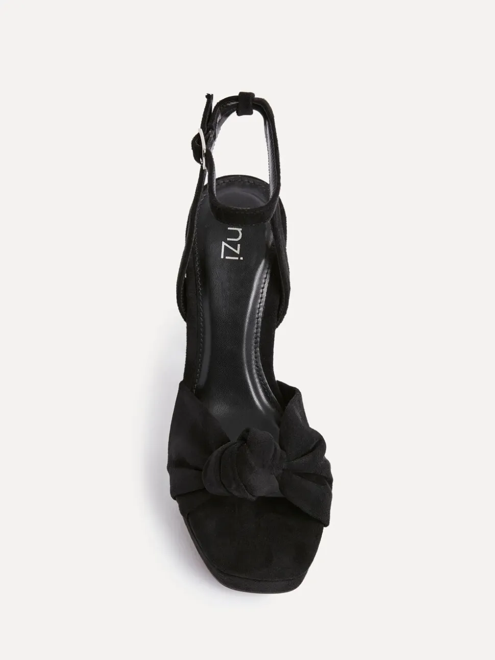 Zwart - Linzi Ruba Platform Heels With Knotted Front Strap