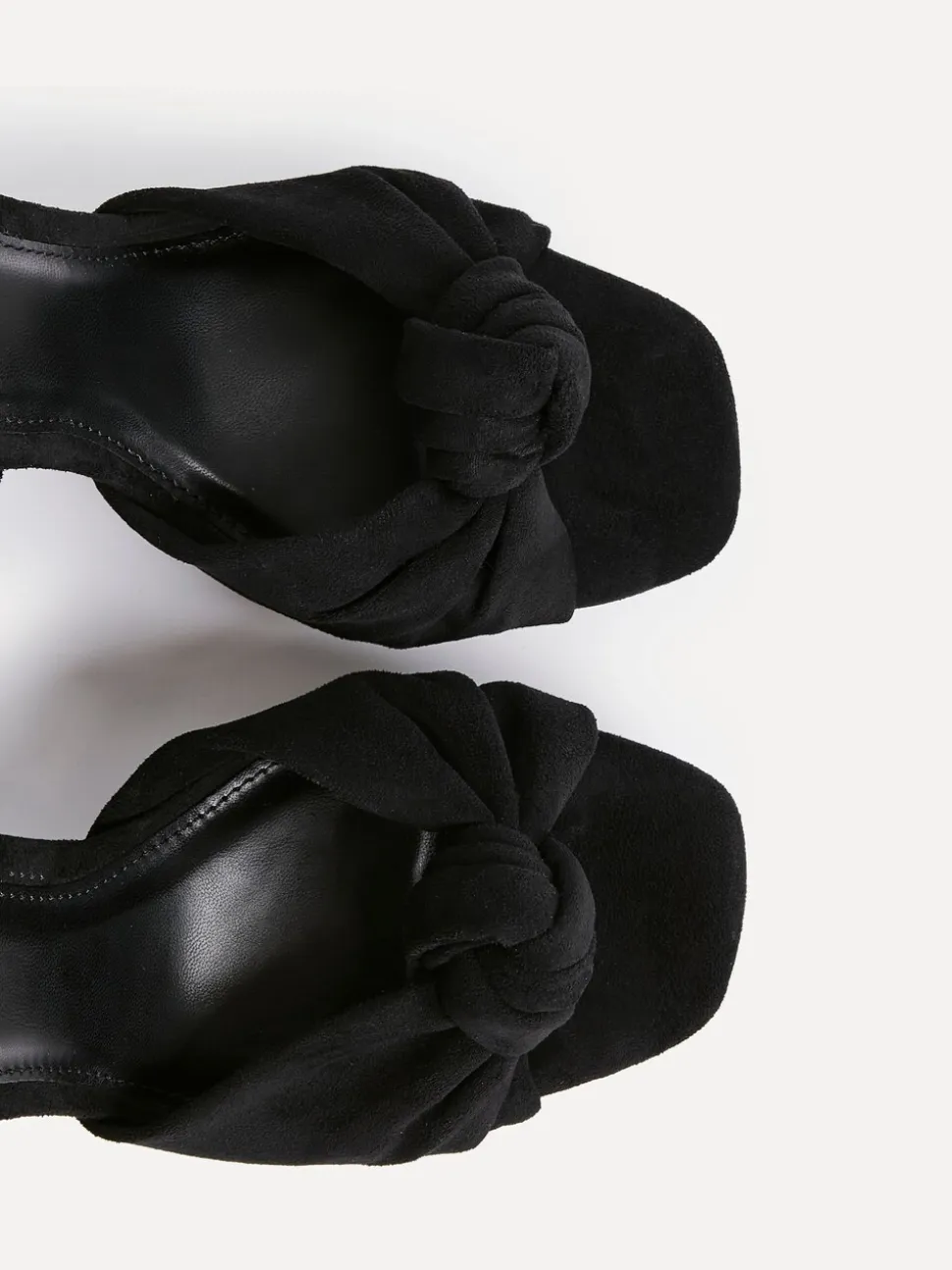 Zwart - Linzi Ruba Platform Heels With Knotted Front Strap