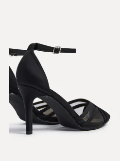 Zwart - Linzi Siobhan Mesh Closed Back Court Heels