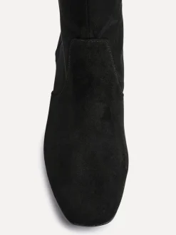 Zwart - Linzi Slate Stretch Knee High Block Heel Boots