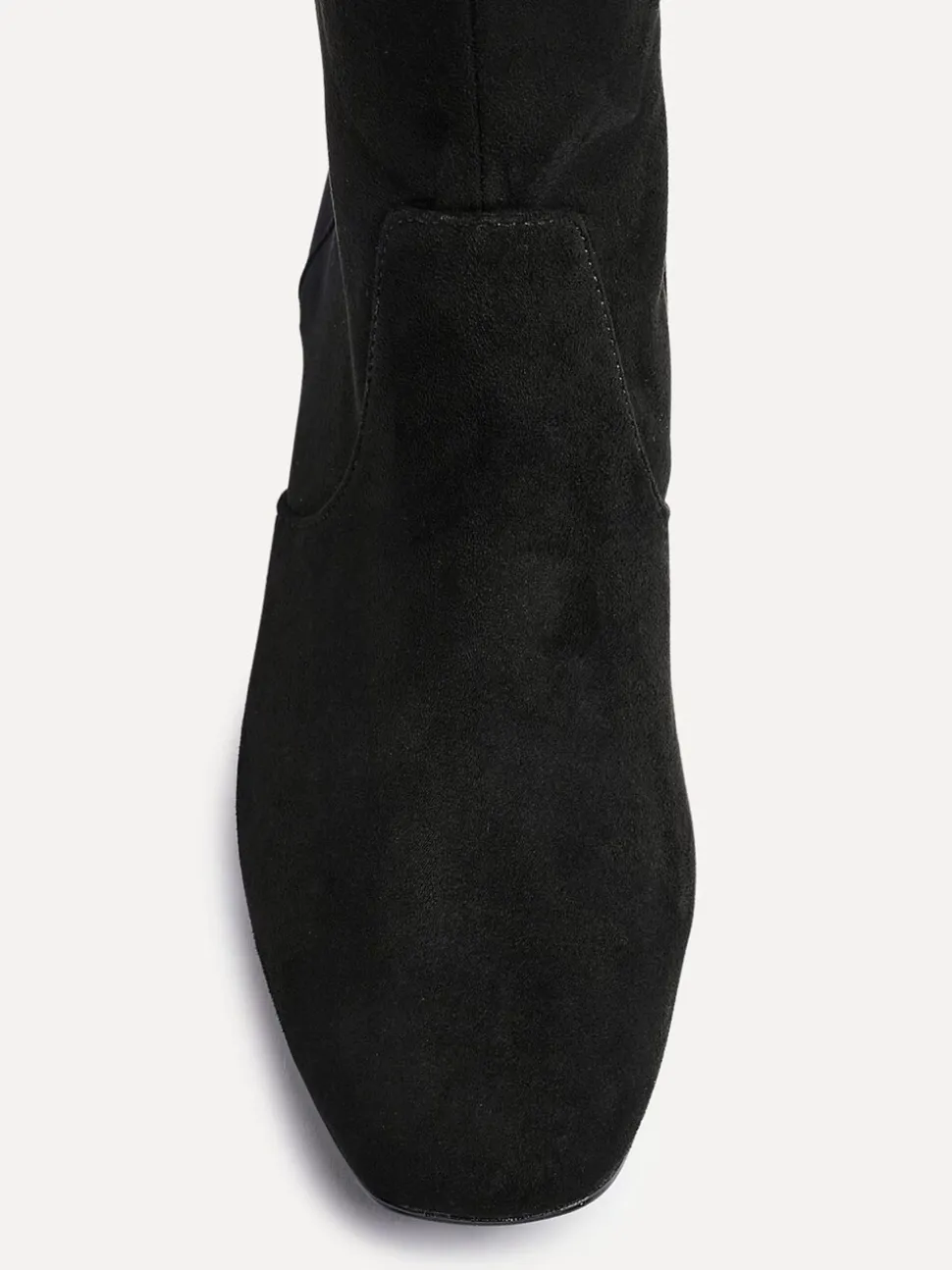 Zwart - Linzi Slate Stretch Knee High Block Heel Boots