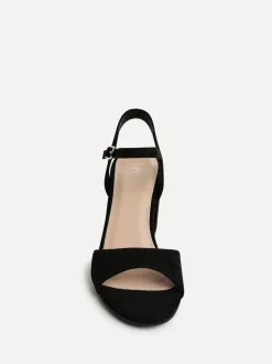 Zwart - Linzi Soul Open Back Barely There Block Heel Sandals
