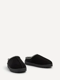 Zwart - Linzi Tana Faux Suede Slip-On Slippers