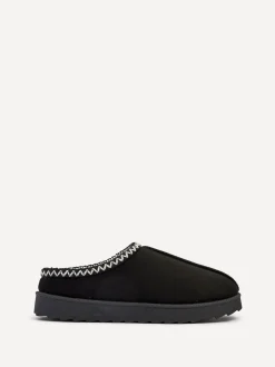 Zwart - Linzi Tana Faux Suede Slip-On Slippers