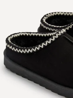 Zwart - Linzi Tana Faux Suede Slip-On Slippers