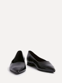 Zwart - Linzi Wide Fit Compete Pointed Toe Ballet Flat Shoes