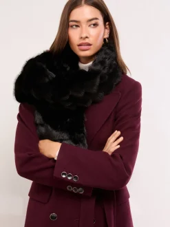Zwart - Lipsy Faux Fur Scarf