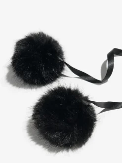 Zwart - Lipsy Faux Fur Trapper Hat with Poms
