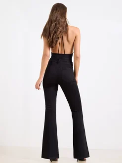 Zwart - Lipsy Glam jeans met wijde pijpen