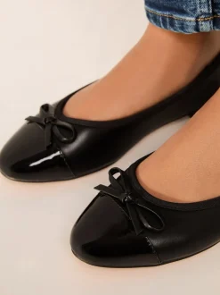 Zwart - Lipsy Patent Toecap Ballerinas