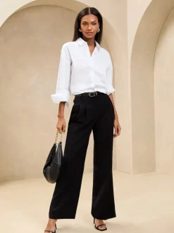 Zwart - Lipsy premium broek met wijde pijpen