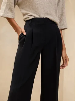 Zwart - Lipsy premium broek met wijde pijpen