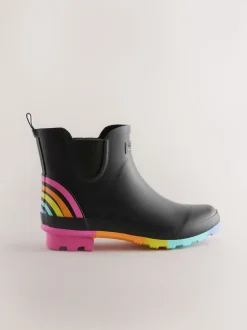 Zwart - Little Bird by Jools Oliver regenlaarzen met regenboog voor volwassenen