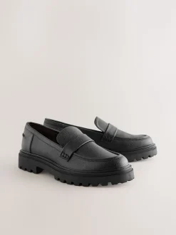 Zwart - Loafers met dikke zool