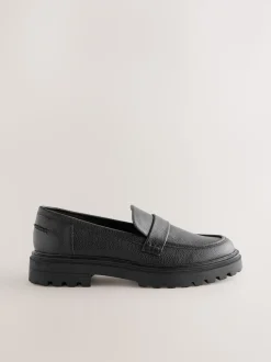 Zwart - Loafers met dikke zool