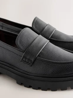 Zwart - Loafers met dikke zool