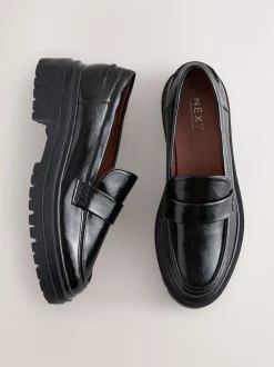 Zwart - Loafers met dikke zool