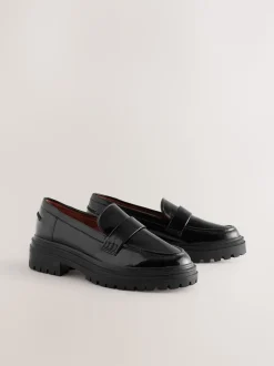 Zwart - Loafers met dikke zool