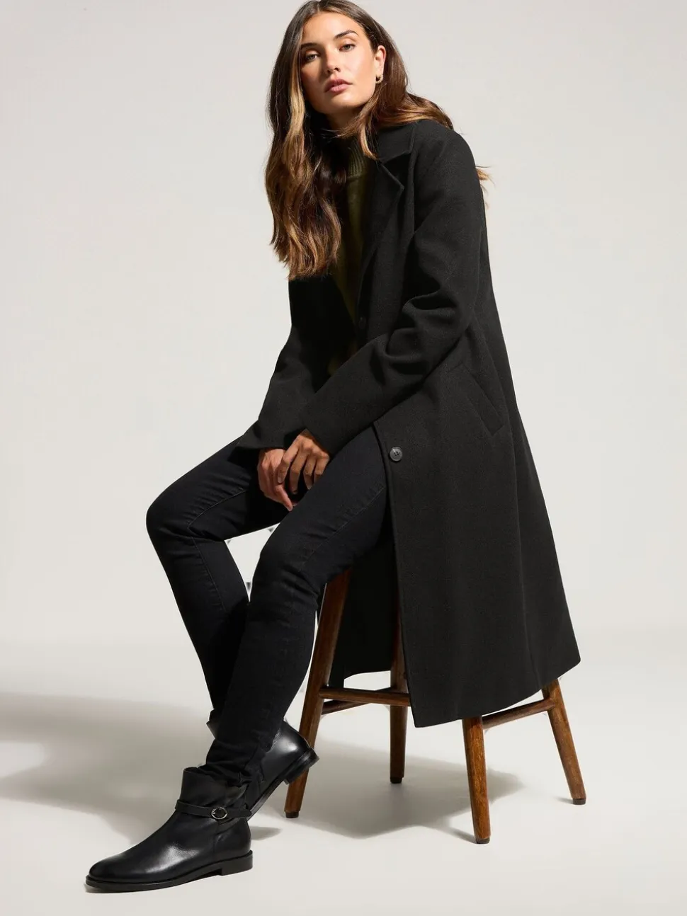 Zwart - Long Tall Sally - Stadsjas