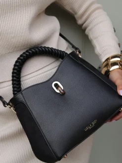 Zwart - Luella Grey Catherine Woven Handle Cross-Body Bag