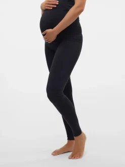 Zwart - Mamalicious Maternity Seamless Leggings