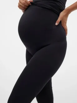 Zwart - Mamalicious Maternity Seamless Leggings