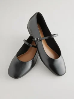 Zwart - Mary Jane-schoenen met ronde neus