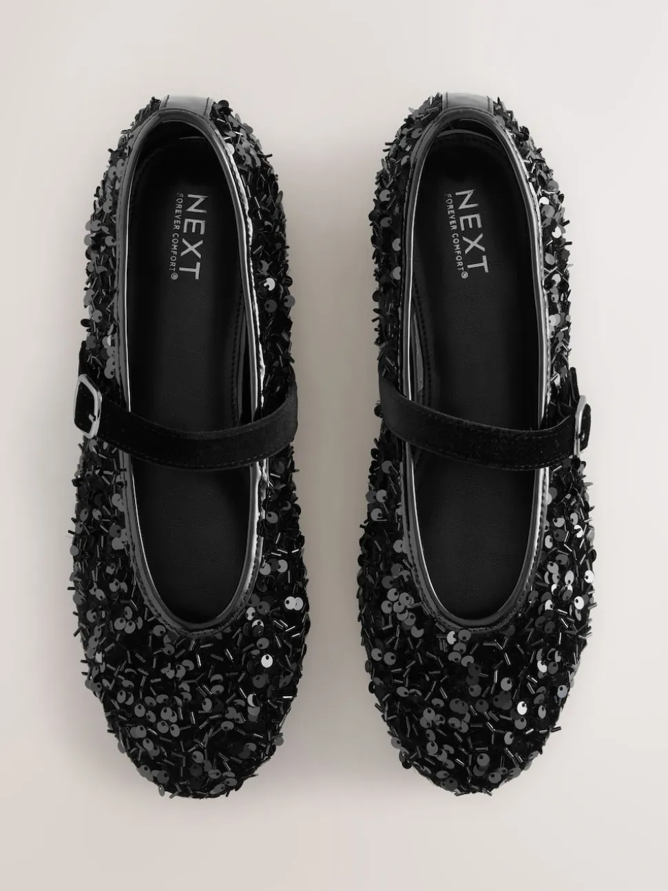 Zwart - Mary Jane-schoenen met versierde pailletten van Forever Comfort®