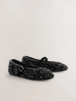 Zwart - Mary Jane-schoenen met versierde pailletten van Forever Comfort®