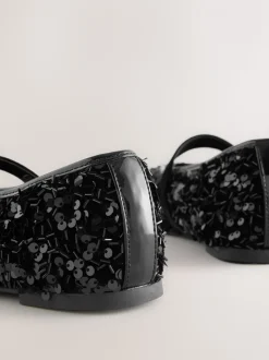 Zwart - Mary Jane-schoenen met versierde pailletten van Forever Comfort®
