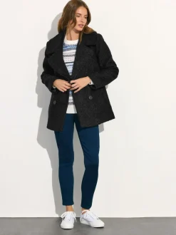 Zwart - M&Co Boucle Peacoat