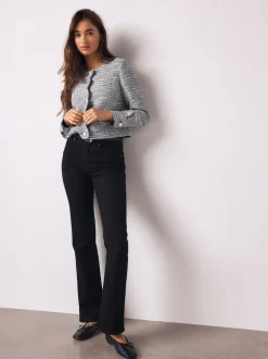 Zwart - Mid Rise Stretch Bootcut Jeans