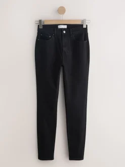 Zwart - Mid Rise Stretch Skinny Jeans
