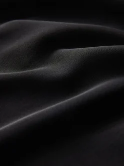 Zwart - Midi-rok met overslag