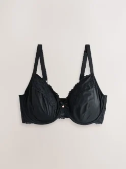 Zwart - Minimaliserende DD+ beha met volledige cups