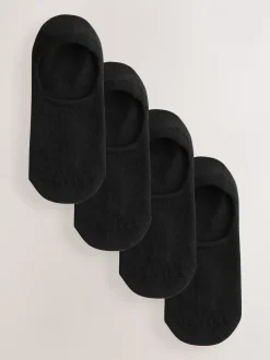 Zwart - Modal Invisible Socks 4 Pack
