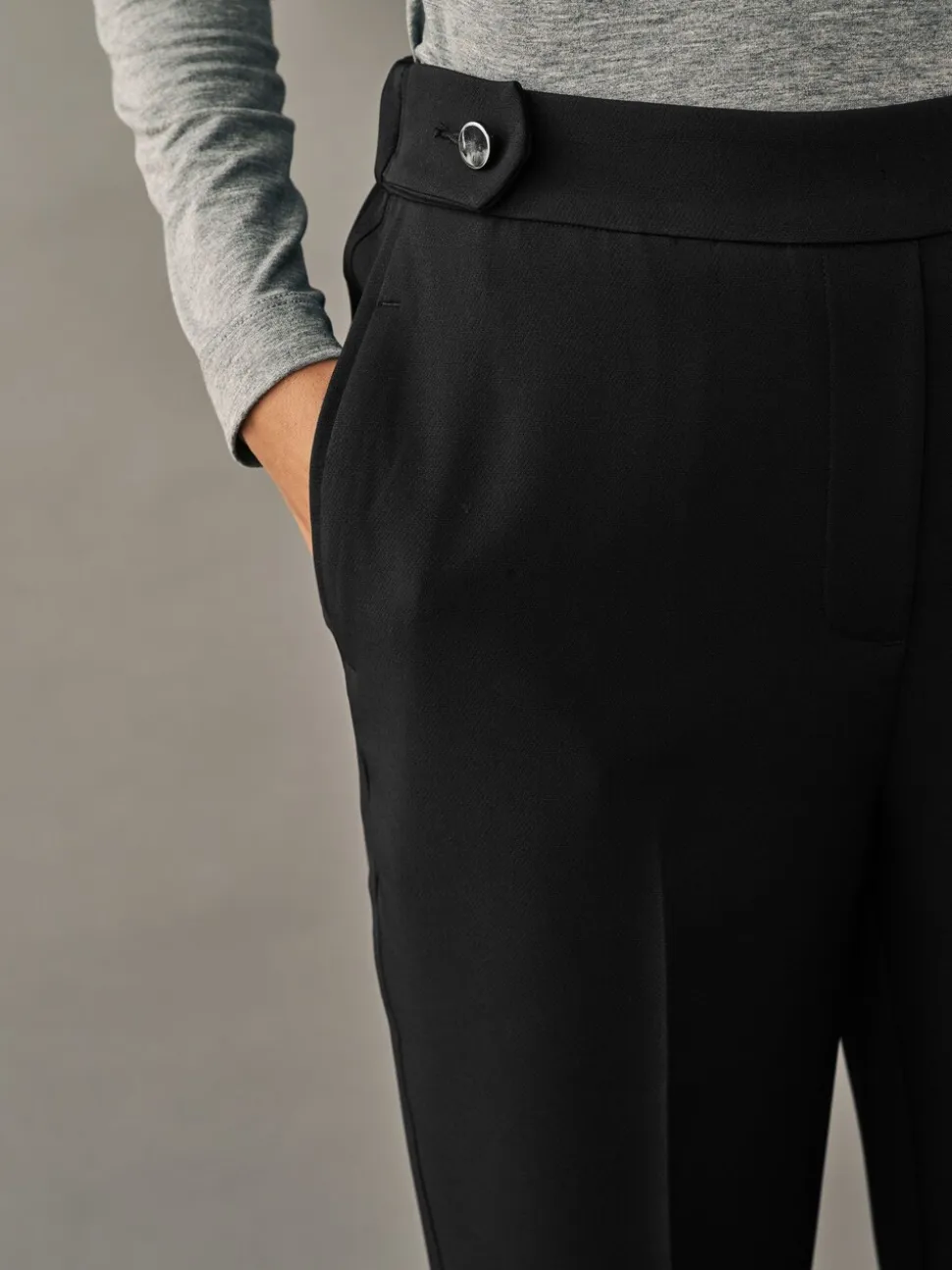 Zwart - Modieus gesneden bootcut broek