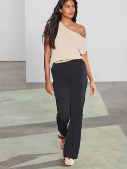 Zwart - Modieus gesneden bootcut broek