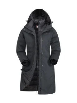 Zwart - Mountain Warehouse Womens Alaskan 3-In-1 Waterproof Long Coat