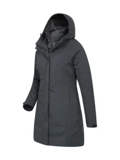 Zwart - Mountain Warehouse Womens Alaskan 3-In-1 Waterproof Long Coat