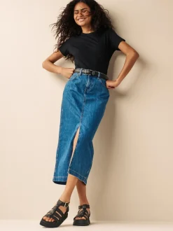 Zwart - Must-have zuiver katoenen T-shirt met ronde hals en korte mouwen