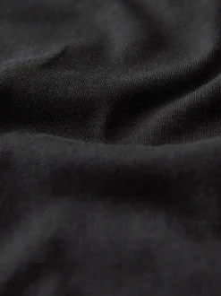 Zwart - Must-have zuiver katoenen T-shirt met ronde hals en korte mouwen