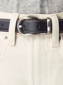 Zwart - N. Premium Made In Italië riem met gemiddelde breedte