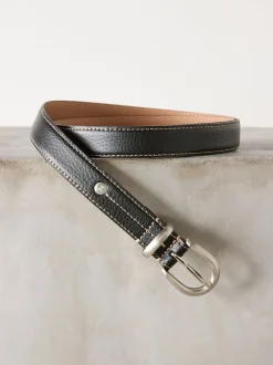 Zwart - N. Premium Made In Italië riem met gemiddelde breedte
