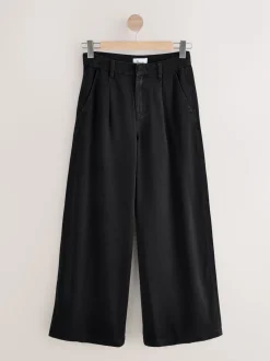 Zwart - N. Premium Palazzo-jeans met wijde pijpen