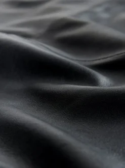 Zwart - N. Premium rok van echt leer