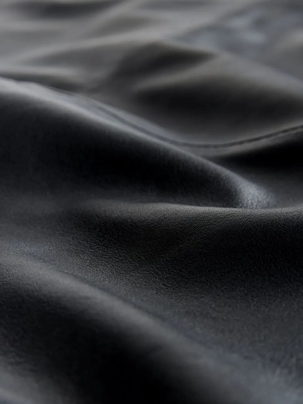 Zwart - N. Premium rok van echt leer