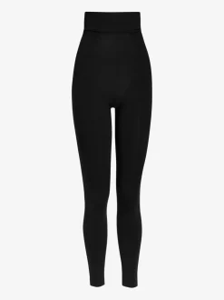Zwart - Naadloze vormgevende legging met buikcorrectie
