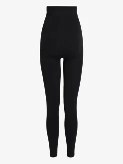 Zwart - Naadloze vormgevende legging met buikcorrectie